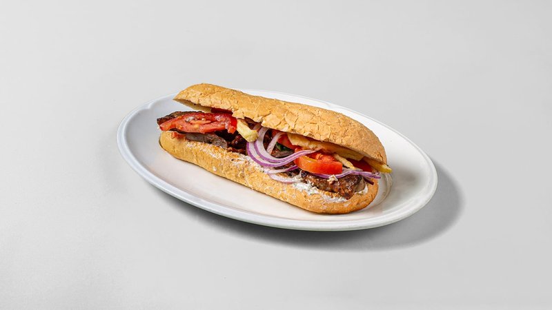 Sandwich βρώμικο καλαμάκι χοιρινό